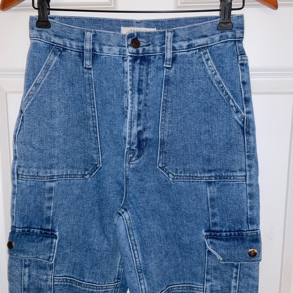 Women’s PacSun cargo high waist, blue jeans, size 27 - Picture 3 of 9
